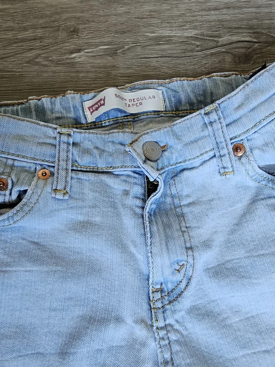 Levi's Light Blue Slim Straight Kid's Jeans - Picture 11 of 16